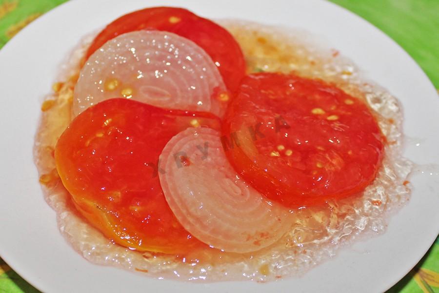 tomatoes in marinade