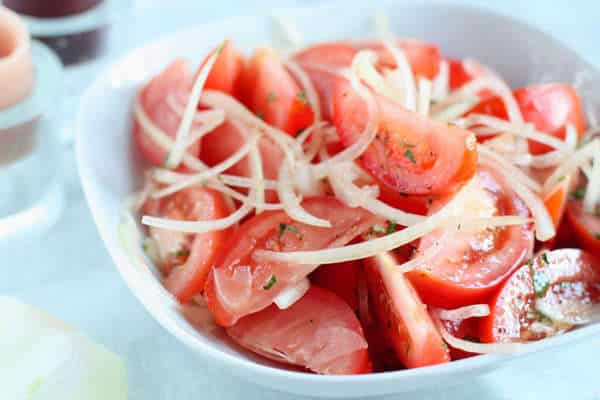 salad with tomato and onion