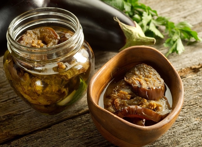 aubergines marinées