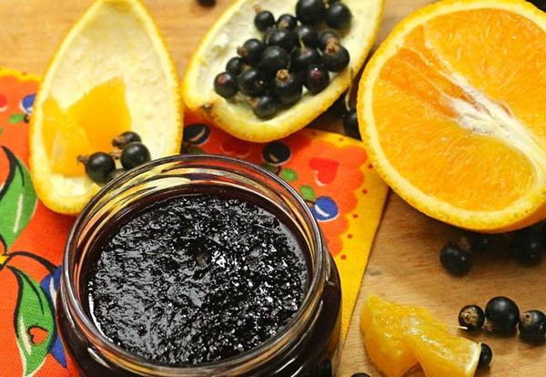 confiture de cassis et d'orange