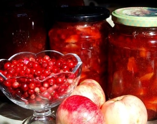 Confiture d'airelles aux pommes