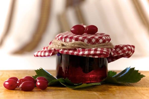 Dogwood jam in a jar 