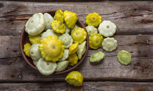 squash in a basket 