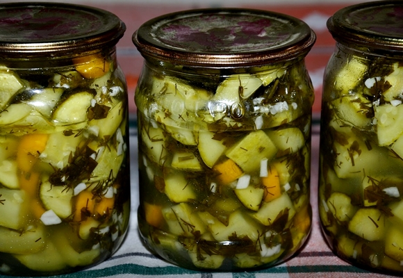 courgette in een pot