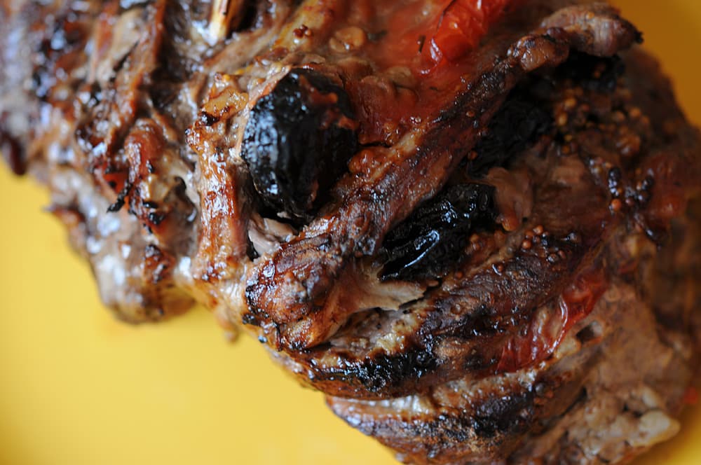 Accordion meat with prunes in the oven