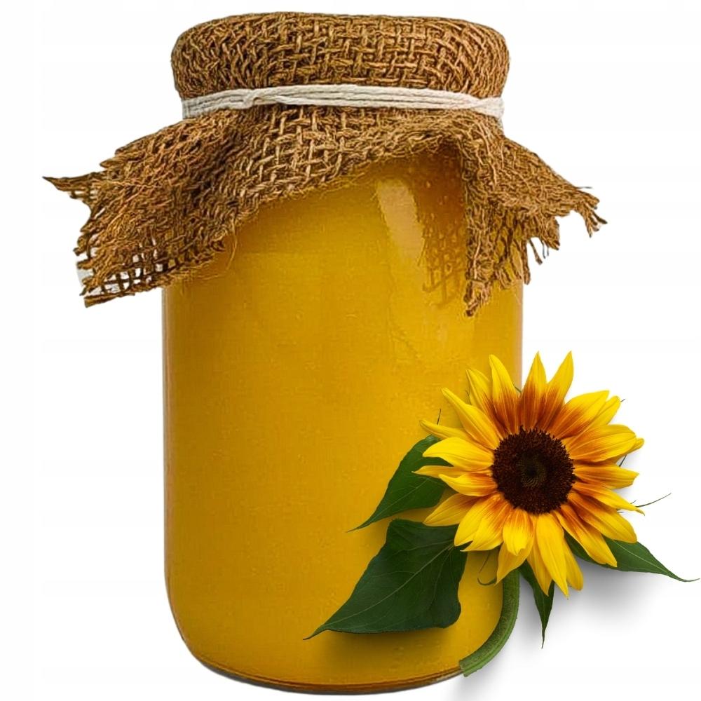 sunflower honey in a jar