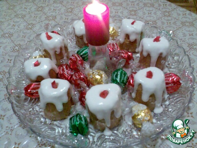 Cakes New Year's candles