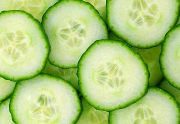 sliced ​​cucumbers