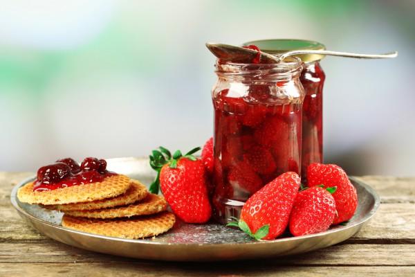 Aardbeienjam met cognac 