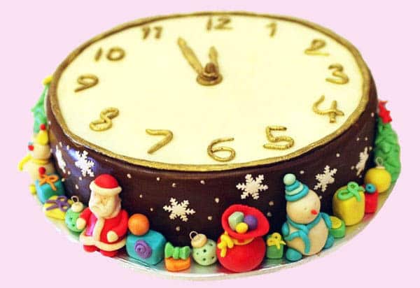 Cake Clock para sa holiday