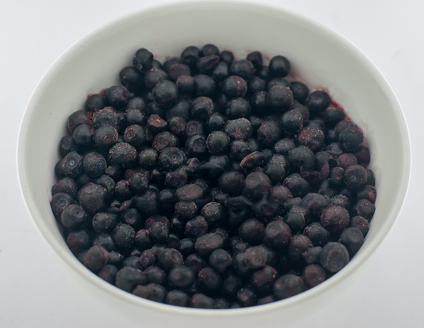 gefrorene Blaubeeren