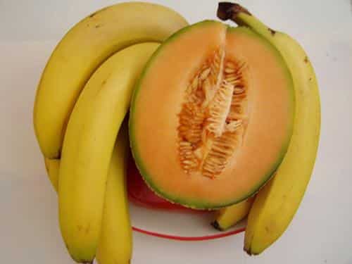 Banane und Melone