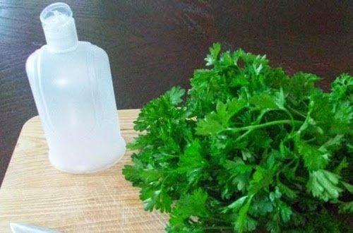 lotion and parsley