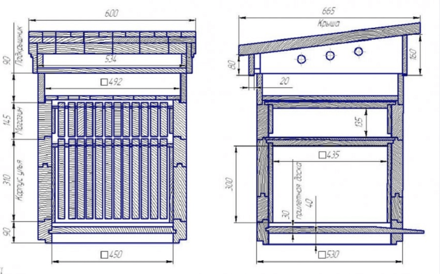 Bienenstock Zeichnung 12 Frames dadan