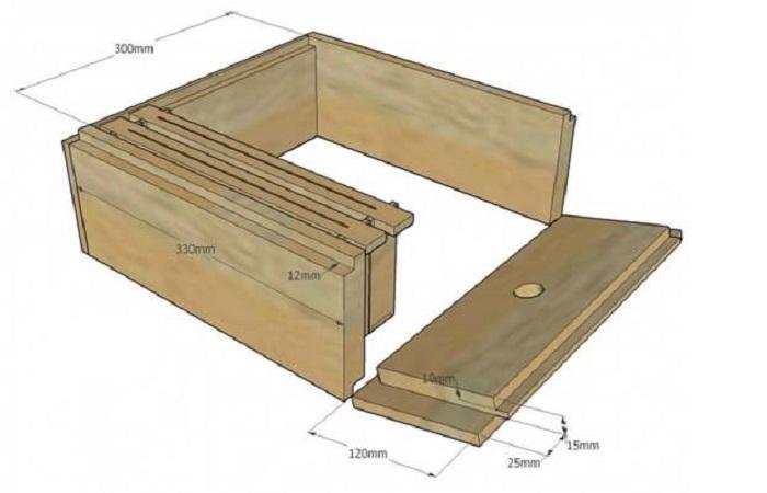 Bienenhaltung in einem alpinen Bienenstock, Zeichnungen und wie man es selbst macht