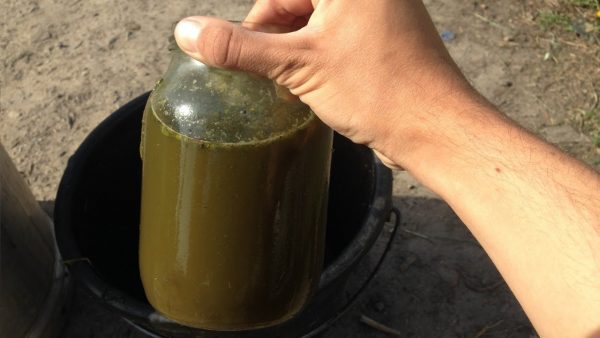 liquid in a jar