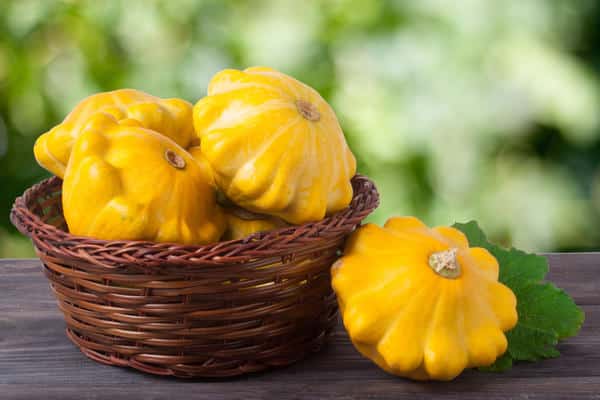 squash in a basket 