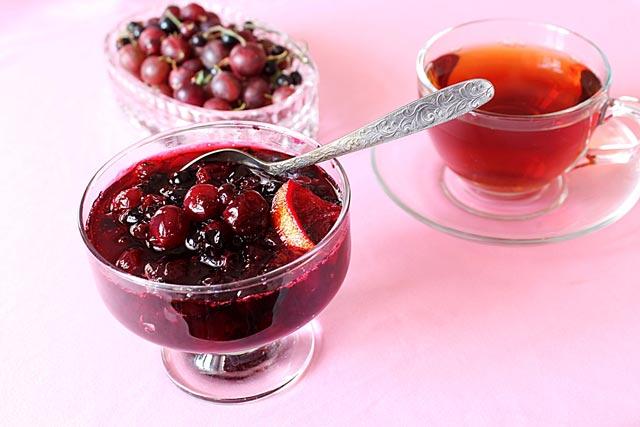 confiture de groseilles et groseilles 