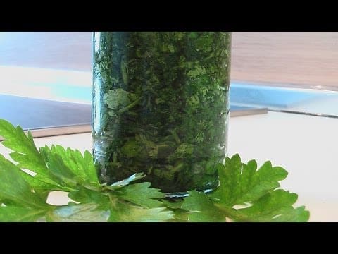 cilantro in a jar