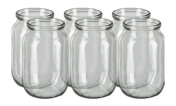 litrové sklenice