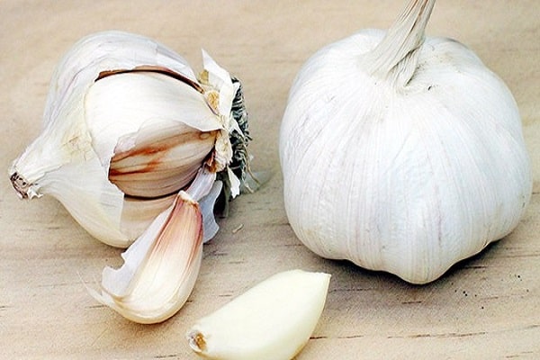 ungeschälter Knoblauch