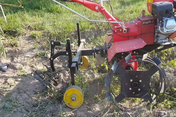 digging with a walk-behind tractor