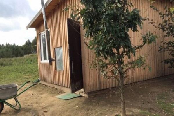 chicken coop in the yard 