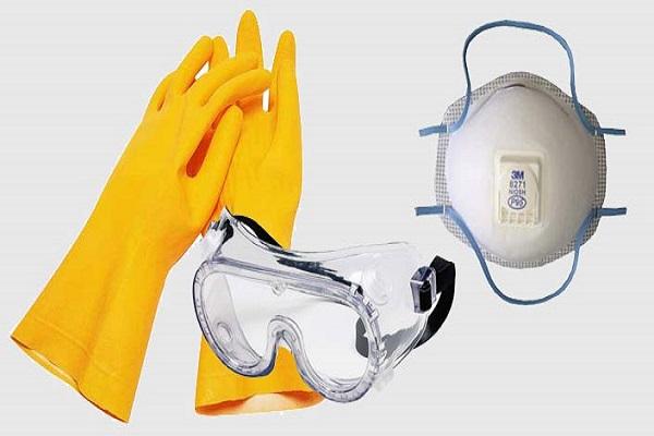 handschoenen en masker 