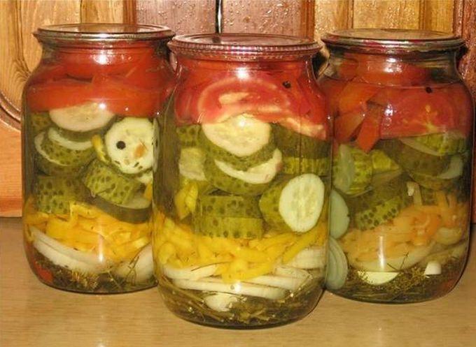 assorted tomatoes and cucumbers 