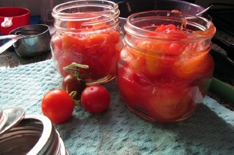 geschälte Tomaten im eigenen Saft