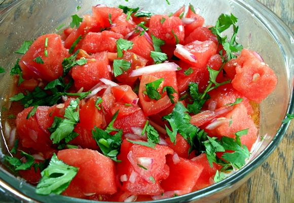 salade de tomates et poivrons