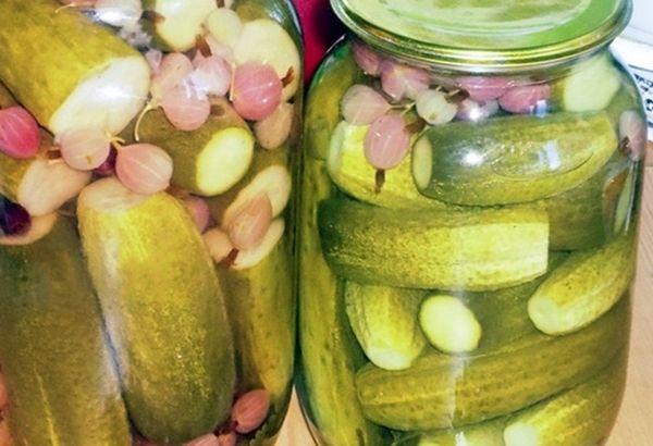 cucumbers with gooseberries