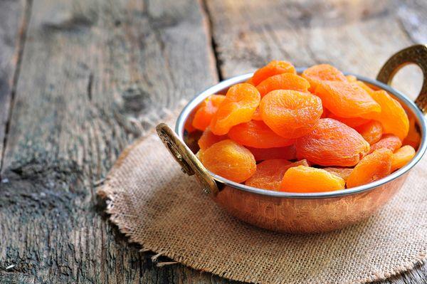 bowl with dried apricots