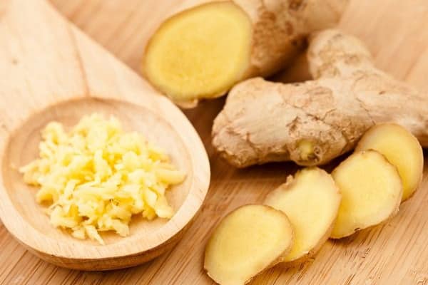 chopped ginger root 