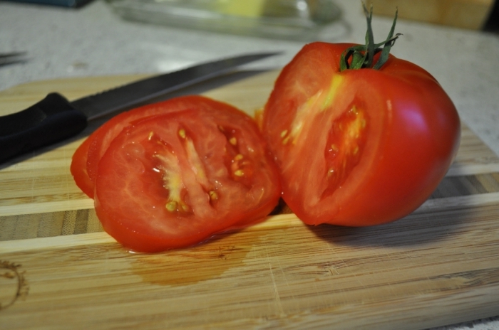 Tomatenpräsident schneiden