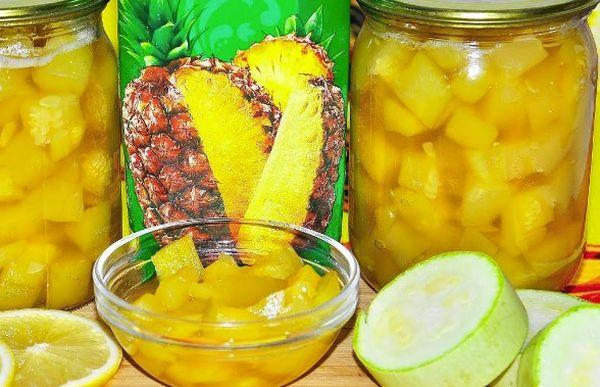 Ananas und Zucchini