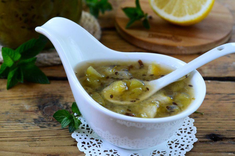 Marmelade mit Kirschblättern 