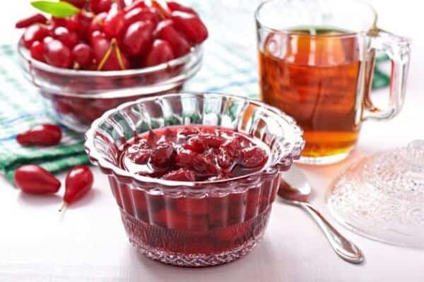 Dogwood jam in a jar 