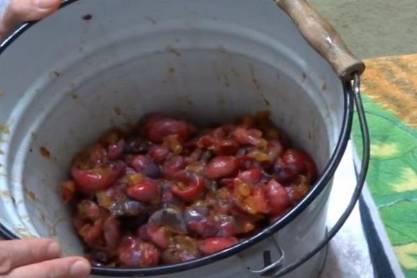 prunes in a bucket 