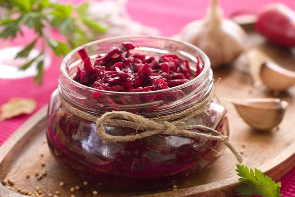 beets in a jar