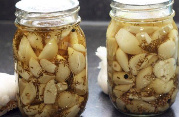 Pickled garlic